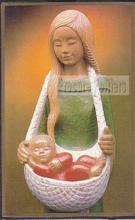 ICONE MEDIA 10X15 Y LE PAPE MARIE ET JESUS AU COUFFIN NDSP