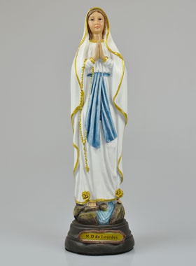 STATUE RESINE NOTRE DAME DE LOURDES 20 CM