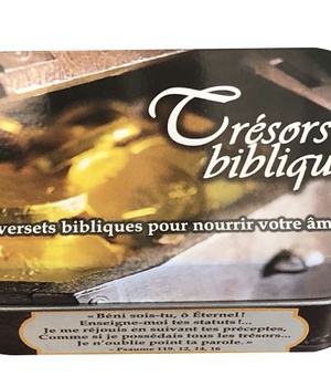 TRESORS BIBLIQUES,COFFRET DE CARTES - BOITE METALLIQUE