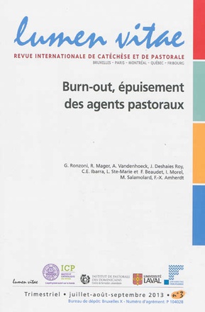 BURN-OUT, EPUISEMENT DES AGENTS PASTORAUX