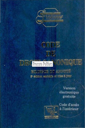CODE DE DROIT CANONIQUE 3  EDITION BILINGUE ET ANNOTE NDSP