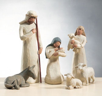 LOT NATIVITE NATIVITE CRECHE (6 PIECES)