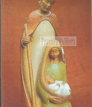 ICONE CITHARE 13X20CM SAINTE FAMILLE CHEVEUX COUFFIN NDSP