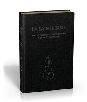 BIBLE NEG SCOFIELD : FIBROCUIR NOIR, TRANCHES OR, ONGLETS DECOUPES