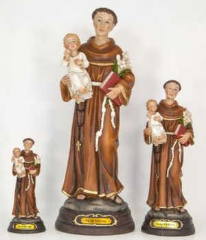 STATUE SAINT ANTOINE 12 CM RESINE PEINT A LA MAIN NDSP