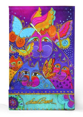 BLOC-NOTE FERMETURE MAGNETIQUE - LB CHATS MULTICOLORES - 275X118MM