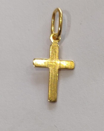 CROIX LATINE SIMPLE PLAQUE OR 10 MM