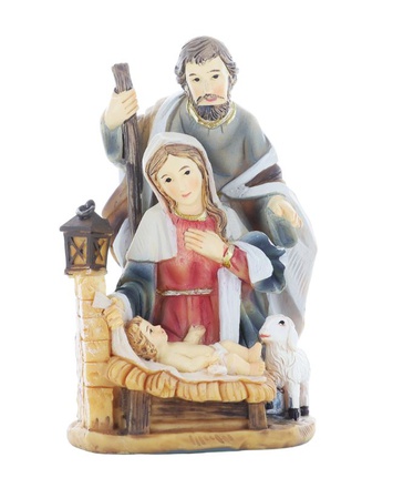 NATIVITE EN RESINE H. 10.7 CM