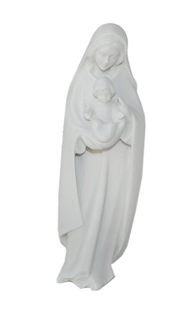 MARIE ENFANT STATUE BLANCHE ALBATRE 10 CM NDSP