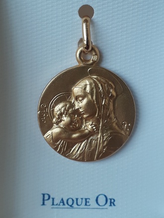 MEDAILLE PO VIERGE A L'ENFANT 18 MM