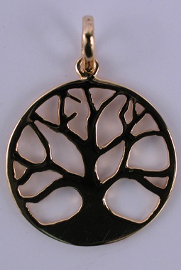 MEDAILLE PLAQUE OR ARBRE DE VIE GRAND MODELE 19MM