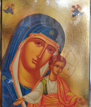 VIERGE DE KYKKOS - MINI ICONE AUTOCOLLANTE 8X9,8 CM - 586.14