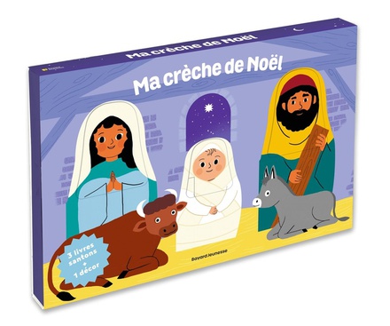 MA CRECHE DE NOEL - TROIS LIVRES-SANTONS ET UN DECOR