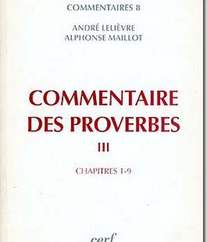 COMMENTAIRE DES PROVERBES III