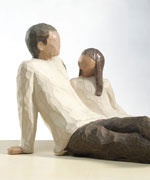 STATUE PERE ET FILLE NDSP