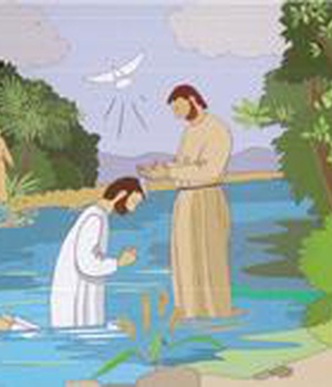 PUZZLE COFFRET 63 PIECES - LE BAPTEME DE JESUS