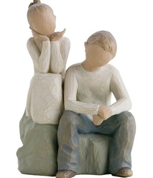 STATUE FRERE ET SOEUR NDSP