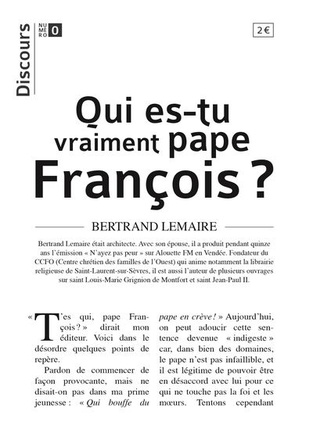 DISCOURS N 0 - QUI ES-TU VRAIMENT PAPE FRANCOIS ?