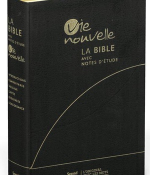 BIBLE D'ETUDE VIE NOUVELLE, SEGOND 21, NOIRE - COUVERTURE SOUPLE, FIBROCUIR,TRANCHES OR, AVEC BOITIE