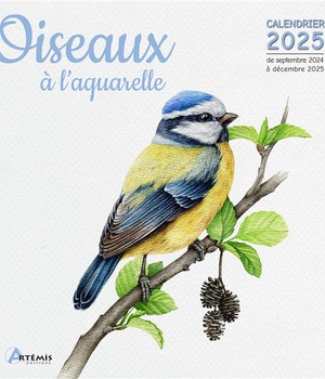 CALENDRIER OISEAUX A L'AQUARELLE 2025