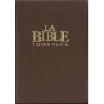 LA BIBLE THOMPSON COLOMBE SOUPLE SIMILICUIR MARRON TR%3BOR