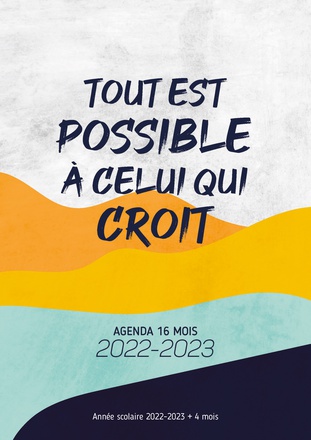 AGENDA SCOLAIRE 2022 - 2023 AVEC 4 MOIS SUPPLEMENTAIRES JUSQU EN DECEMBRE 2023