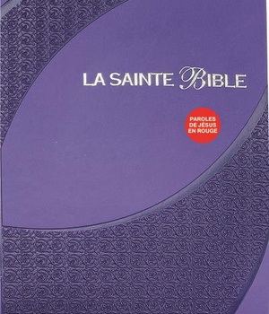 SAINTE BIBLE 1910 - PAROLES DE JESUS EN ROUGE, VIOLET